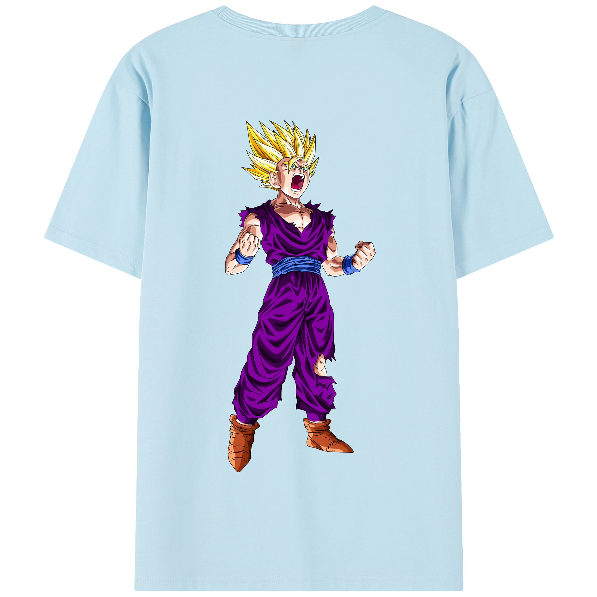 （画像用） ドラゴンボール 孫 悟飯（そんごはん）DRAGON BALL Son Gohan 綿100％半袖Tシャツ（背面プリント）